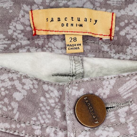 Sanctuary Denim XP453G24 Gray Floral Lace Skinny Casual Stretch Jeans 28 - Picture 10 of 11